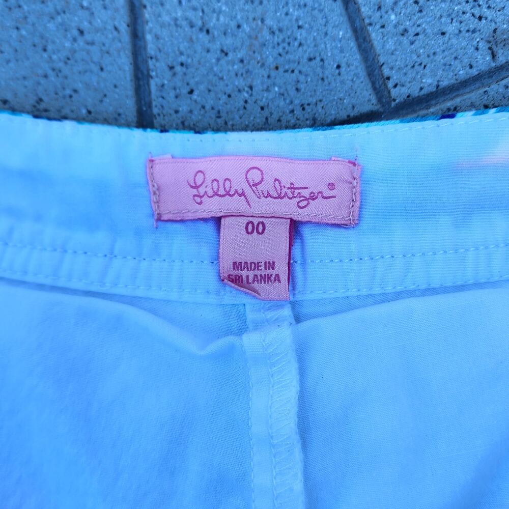 Lilly Pulitzer Colette Blue Ibiza Cabana Cocktail Knit Skort 00 - Picture 4 of 10